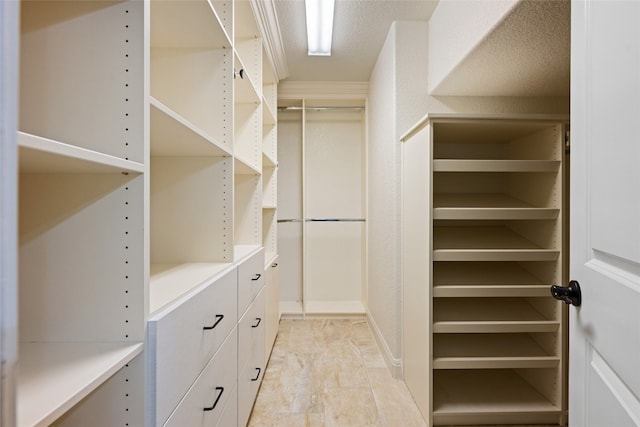 view of walk in closet