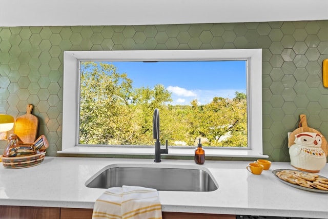 interior details featuring sink