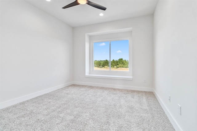 unfurnished room with carpet floors