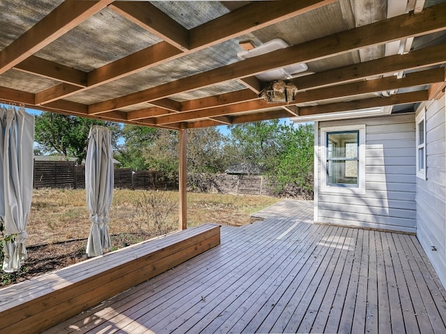 view of wooden terrace