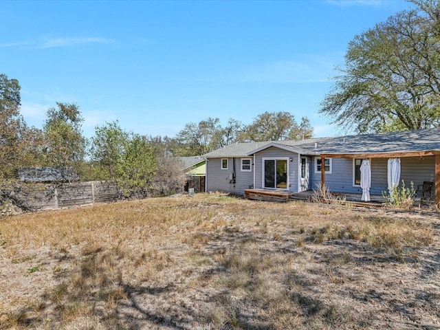 view of rear view of property