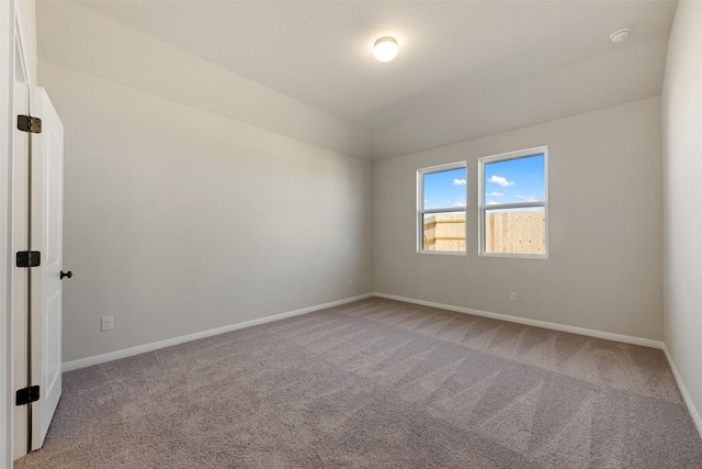 view of carpeted spare room