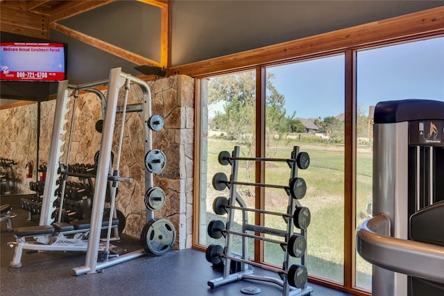 view of workout room