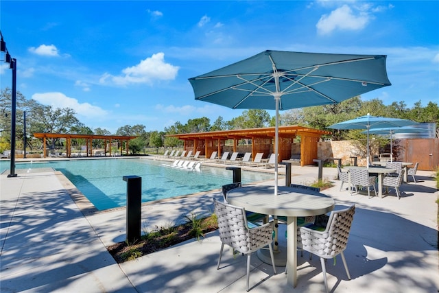 view of pool with a patio