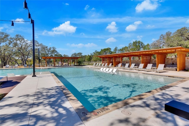 view of pool with a patio