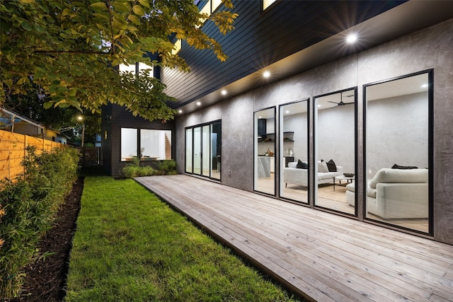 exterior space with a wooden deck