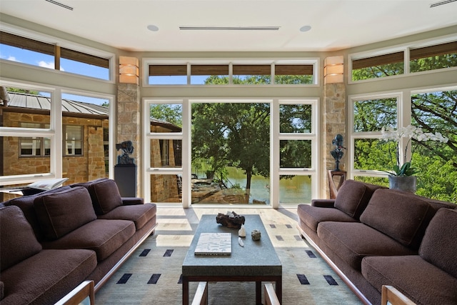 view of sunroom / solarium