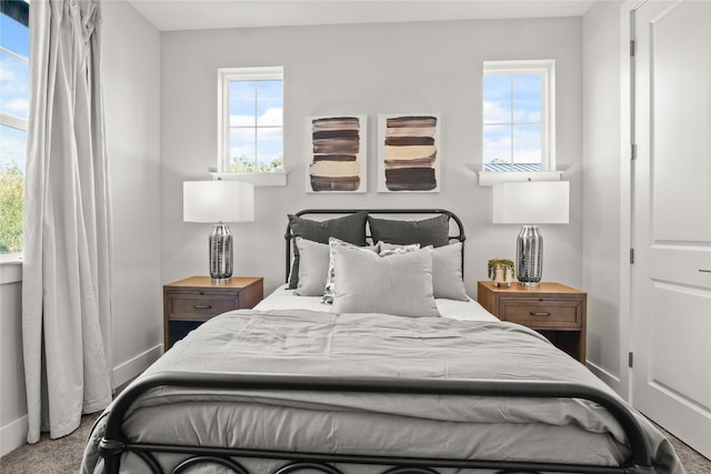 view of carpeted bedroom