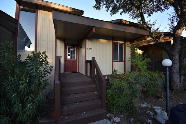 view of doorway to property