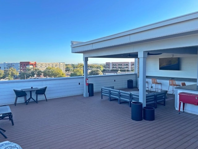 view of wooden terrace