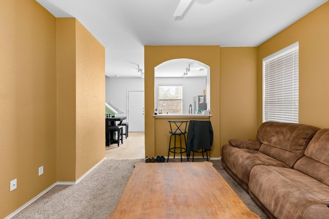 view of carpeted living room