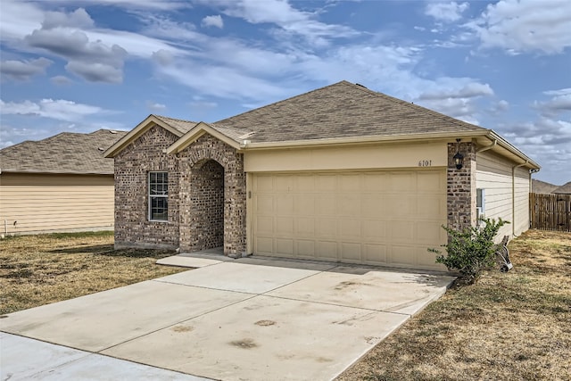 ranch-style house with a garage