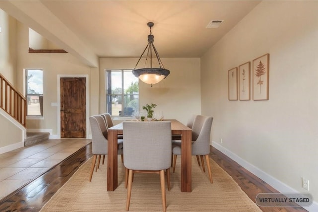 dining room featuring hardwood / wood-style flooring