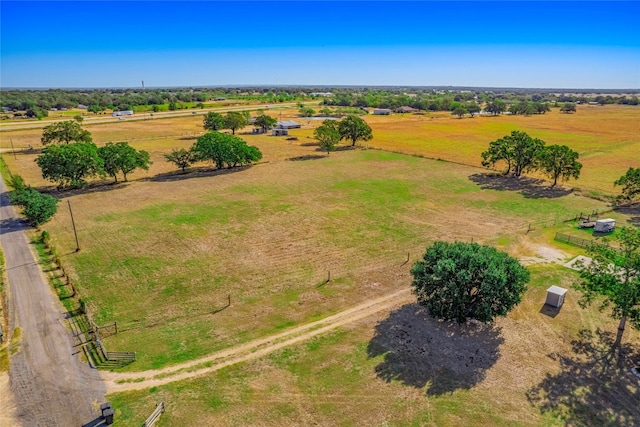 aerial view with a rural view