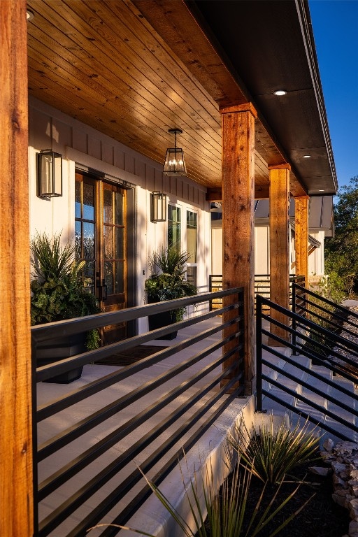 view of patio / terrace with a balcony