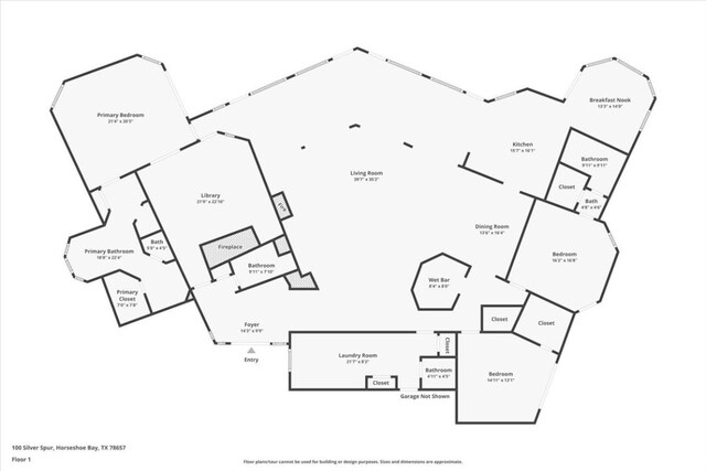 100 Silver Spur, Horseshoe Bay, TX 78657 - room layout