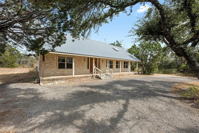 view of front of house with a porch