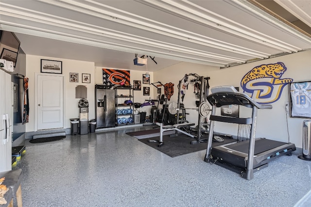 view of workout area