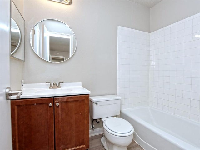21401 Patton Ave Unit A & B, Lago Vista, TX 78645 - full bath featuring toilet, vanity, and shower / washtub combination