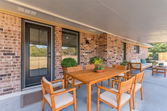 view of patio / terrace featuring outdoor lounge area