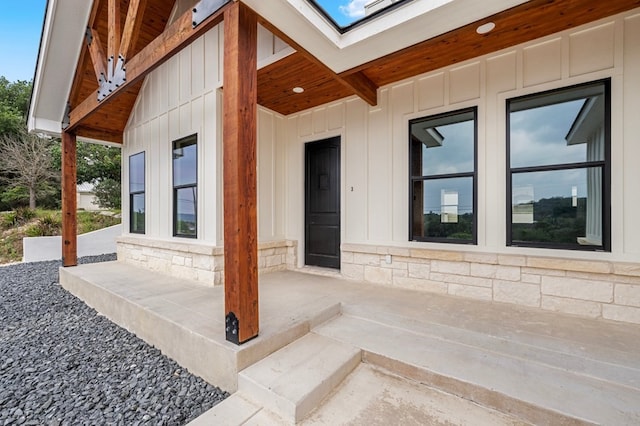 view of patio with a porch