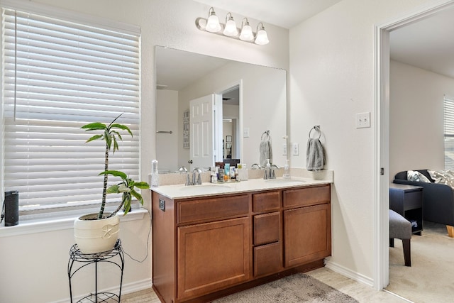 bathroom featuring vanity