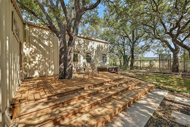 view of wooden terrace