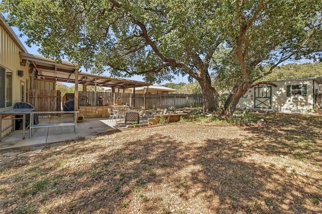 view of yard with a patio