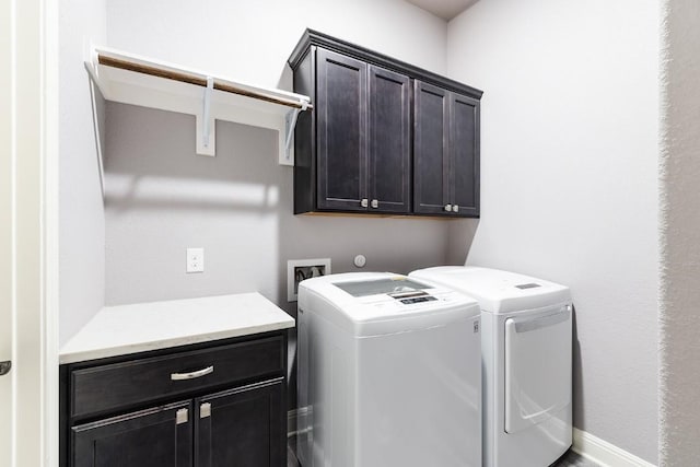 124 Park Place Dr, Georgetown, TX 78628 - washroom with cabinet space and washing machine and dryer