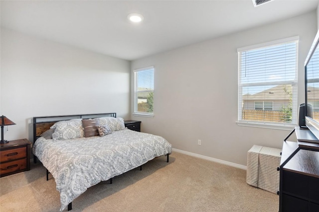 view of carpeted bedroom