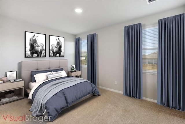 view of carpeted bedroom