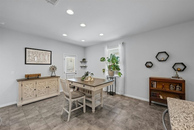 view of dining space