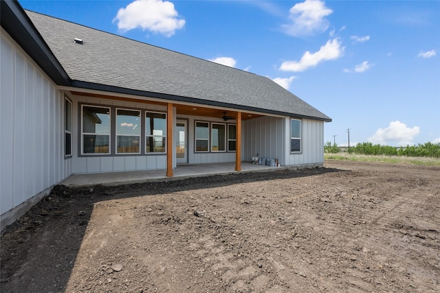 rear view of property featuring a patio