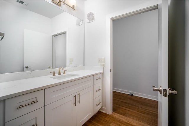 1900 Barton Springs Rd Unit 5042, Austin, TX 78704 - bathroom with vanity and wood finished floors