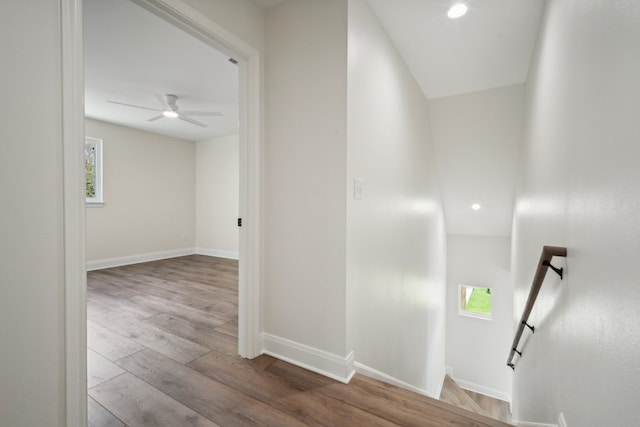 hall featuring hardwood / wood-style floors