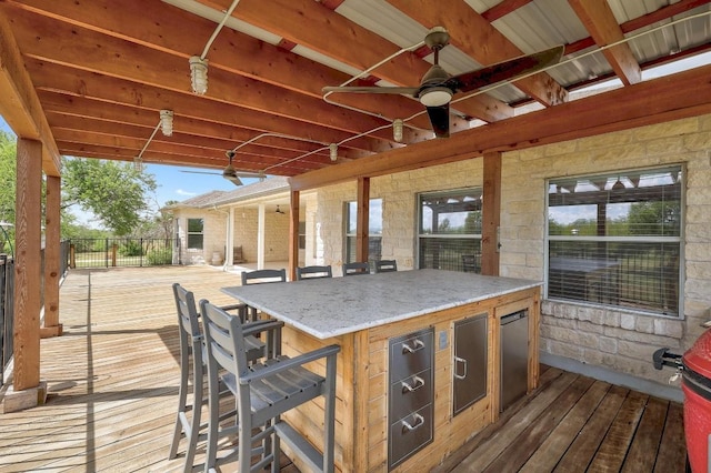 1900 County Road 245, Georgetown, TX 78633 - wooden deck featuring ceiling fan
