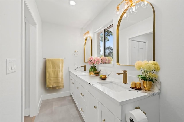 bathroom with vanity