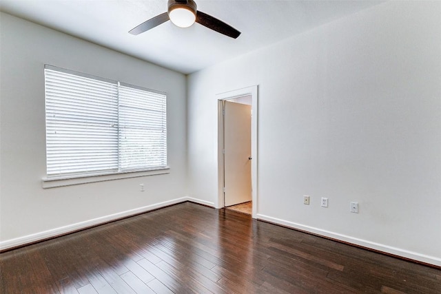 1201 Grove Blvd Unit 2403, Austin, TX 78741 - empty room featuring baseboards, a ceiling fan, and wood finished floors
