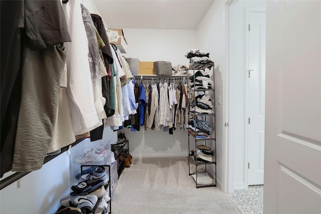 view of walk in closet