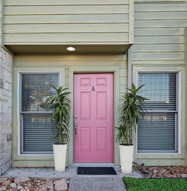 view of doorway to property