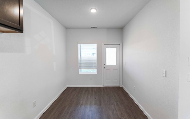 interior space featuring dark hardwood / wood-style flooring