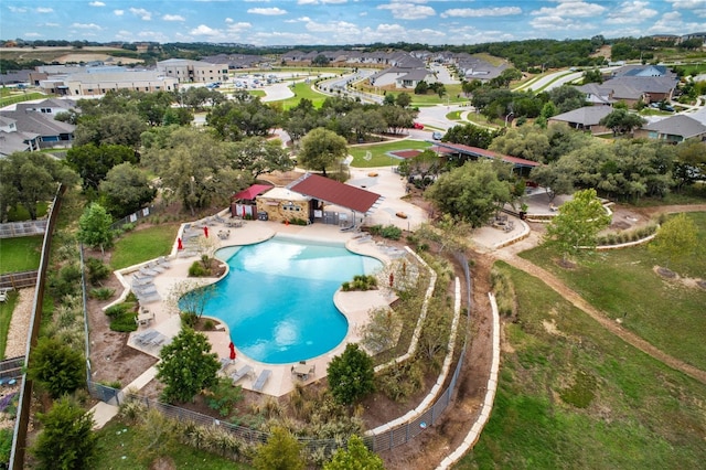 925 Overstreet Ln, Leander, TX 78641 - aerial view of property's location with a pool area