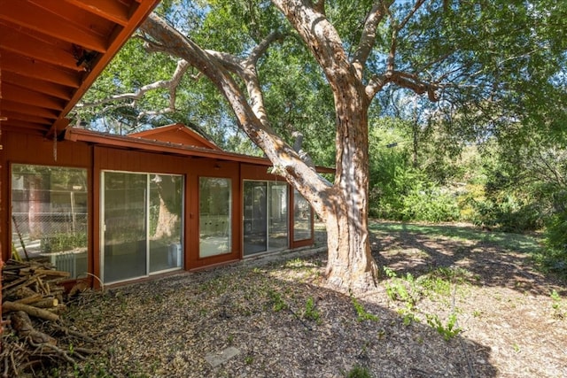 exterior space with a sunroom