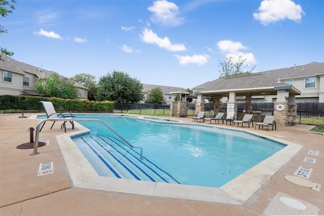 view of pool with a patio