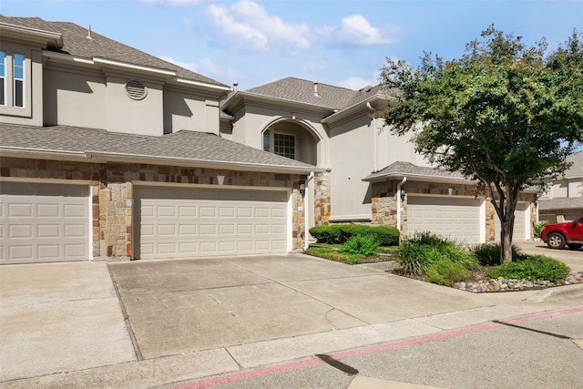 view of front of home with a garage