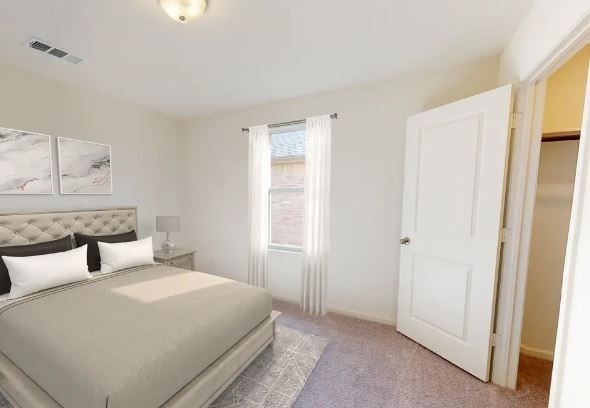 view of carpeted bedroom