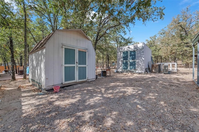 view of shed