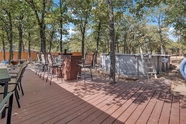320 Pope Bnd S, Cedar Creek, TX 78612 - deck featuring view of scattered trees