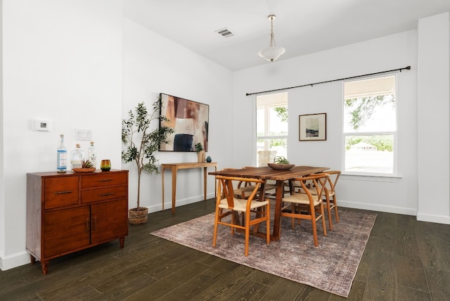 dining room featuring dark hardwood / wood-style floors