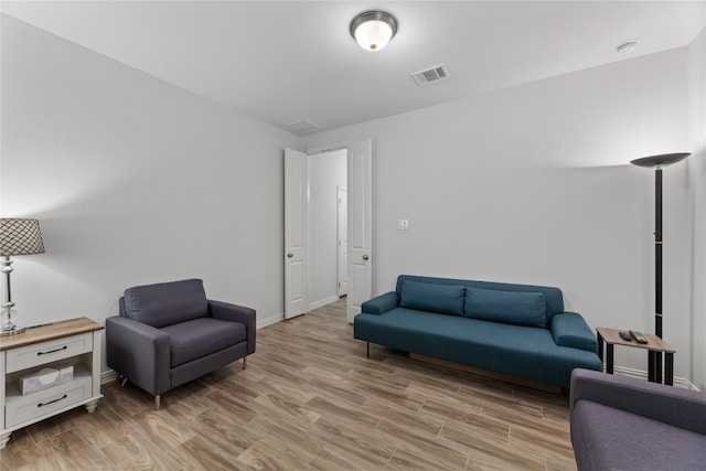 interior space with light hardwood / wood-style floors